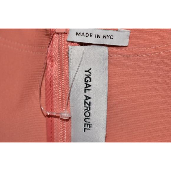 YIGAL AZROUEL NEW $795 Mechanical Stretch Sleeveless Lace-Up‎ Dress Size 6 - Picture 6 of 6